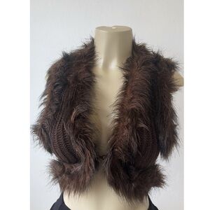 Decree Chocolate Faux Fur Vest